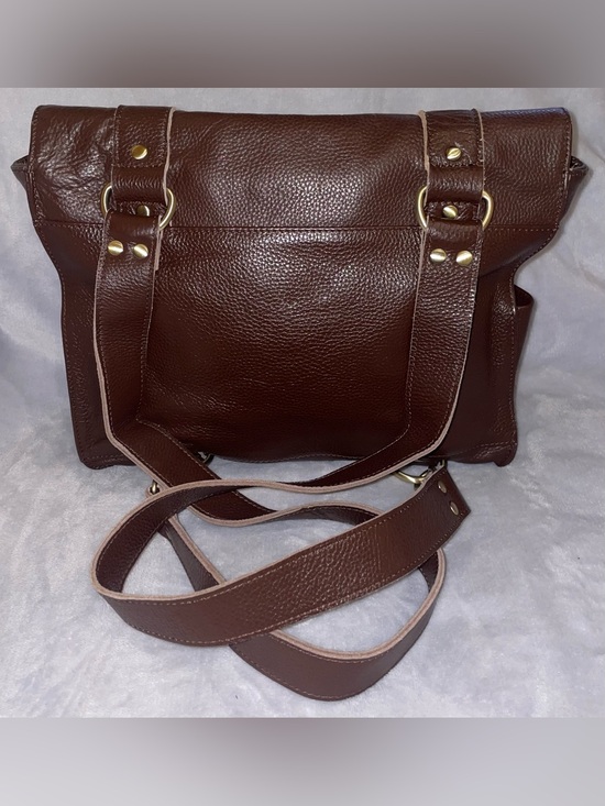 Vere Verto NWOT Repetto Brown Pebble Leather Convertible Backpack Messenger Bag main image 4